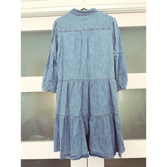GAP Blue Denim Midi Dress - Picture 3 of 4